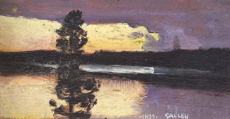 Akseli Gallen-Kallela Sunset oil painting image